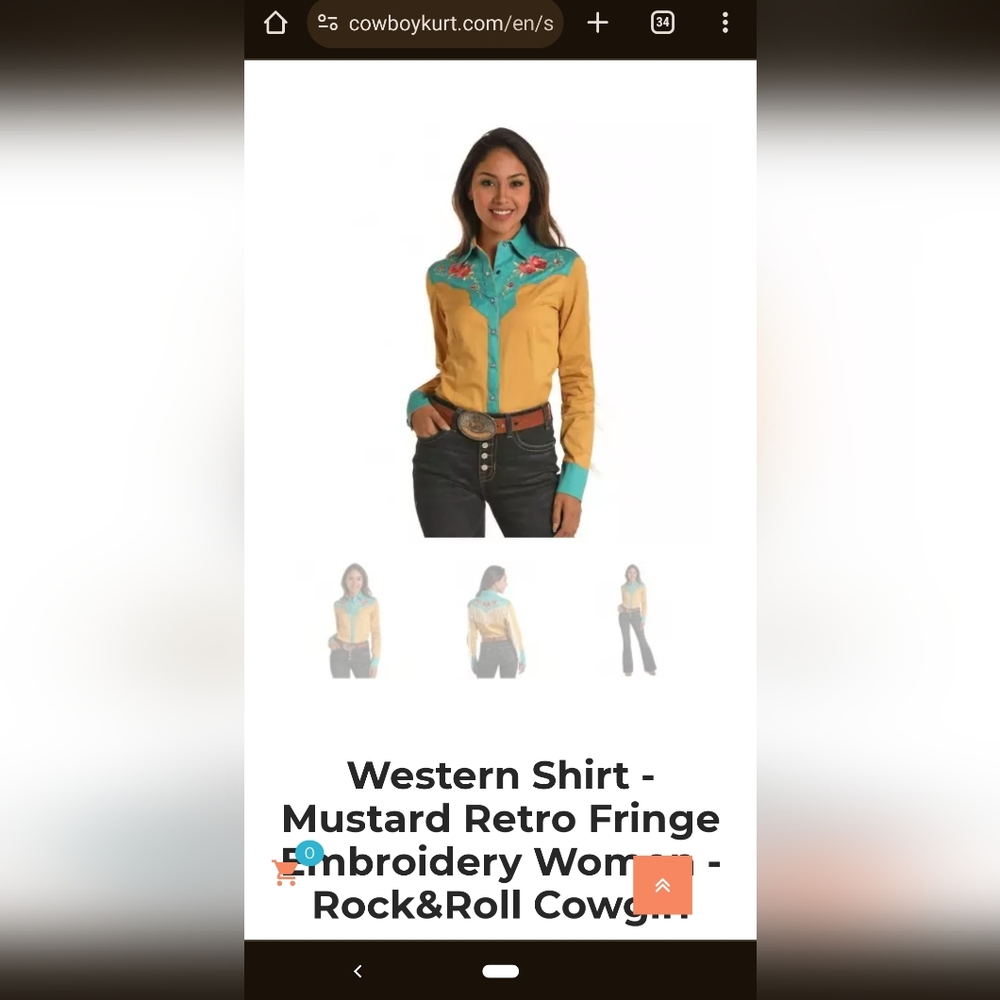 Rock & Roll cowgirl show shirt